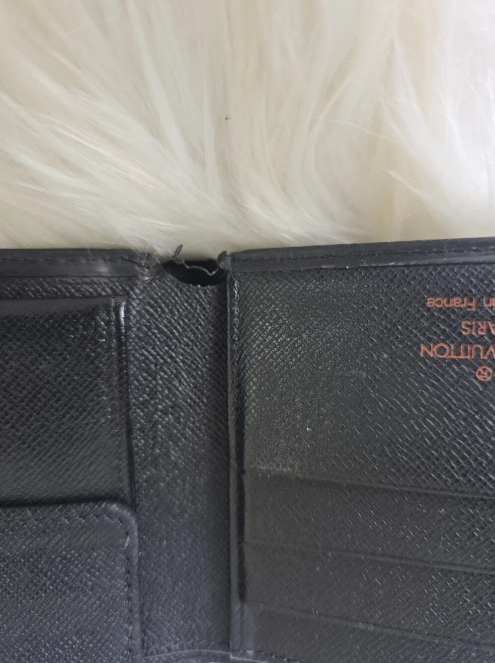 Authentic Louis Vuitton Black Epi Bifold Wallet